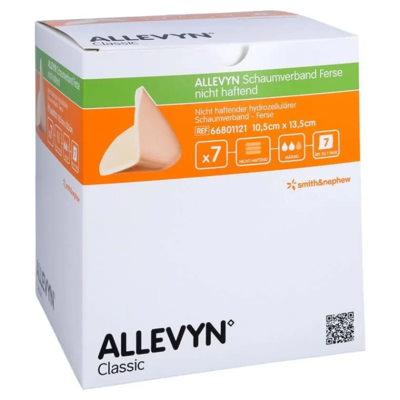 Bandaj din spumă Allevyn pentru călcâi, neaderent, 10,5 x 7 cm, 7 buc. — preț și oferte