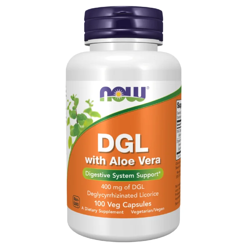Now Foods DGL 400 mg cu aloe vera, 100 capsule — preț și oferte