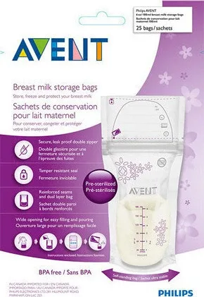 Pungi de depozitare a laptelui matern PHILIPS Avent x25 180ml — preț și oferte