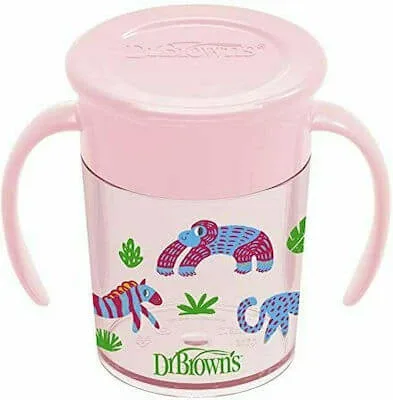 DR BROWN'S Cheers 360 ° Cupa agitator cu mânere pentru 6+ luni 200ml roz TC 71005 — preț și oferte