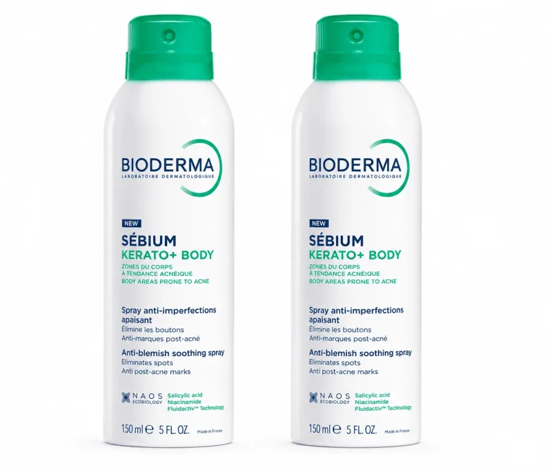 Sebium Kerato+ Body Spray, 2x150 ml, Bioderma — preț și oferte