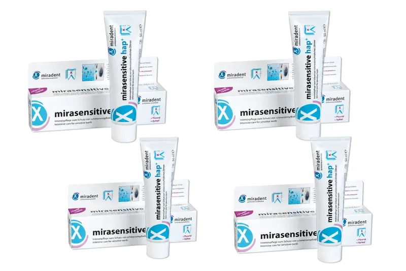 Miradent pastă de dinți Mirasensitive hap+ 4x50 ml — preț și oferte