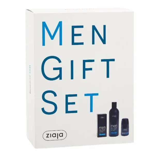 Set pentru barbati: gel de dus 300 ml + crema hidratanta de fata 50 ml + deodorant roll-on 60 ml, Ziaja — preț și oferte