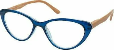 EYELEAD Presbiopie - Ochelari de lectură Red Blue Butterfly cu braț de lemn E205 +2.25 — preț și oferte