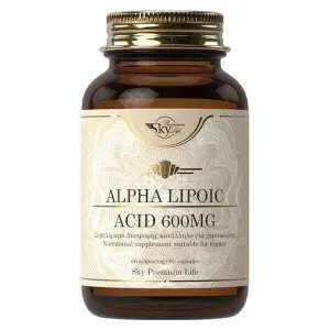 SKY PREMIUM LIFE Acid alfa lipoic 600mg, supliment alimentar cu acid alfa lipoic pentru acțiune antioxidantă 60 Capsule
