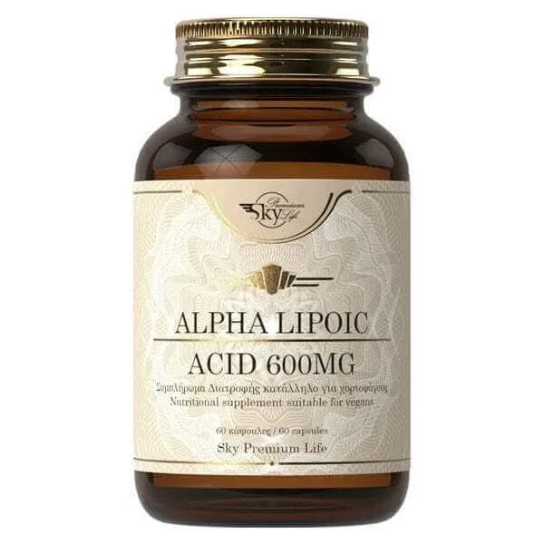 SKY PREMIUM LIFE Acid alfa lipoic 600mg, supliment alimentar cu acid alfa lipoic pentru acțiune antioxidantă 60 Capsule — preț și oferte