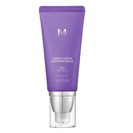 BB Cream tip ser cu SPF50+ nuanta 23 Bej natural M Perfect Cover, 50 ml, Missha — preț și oferte