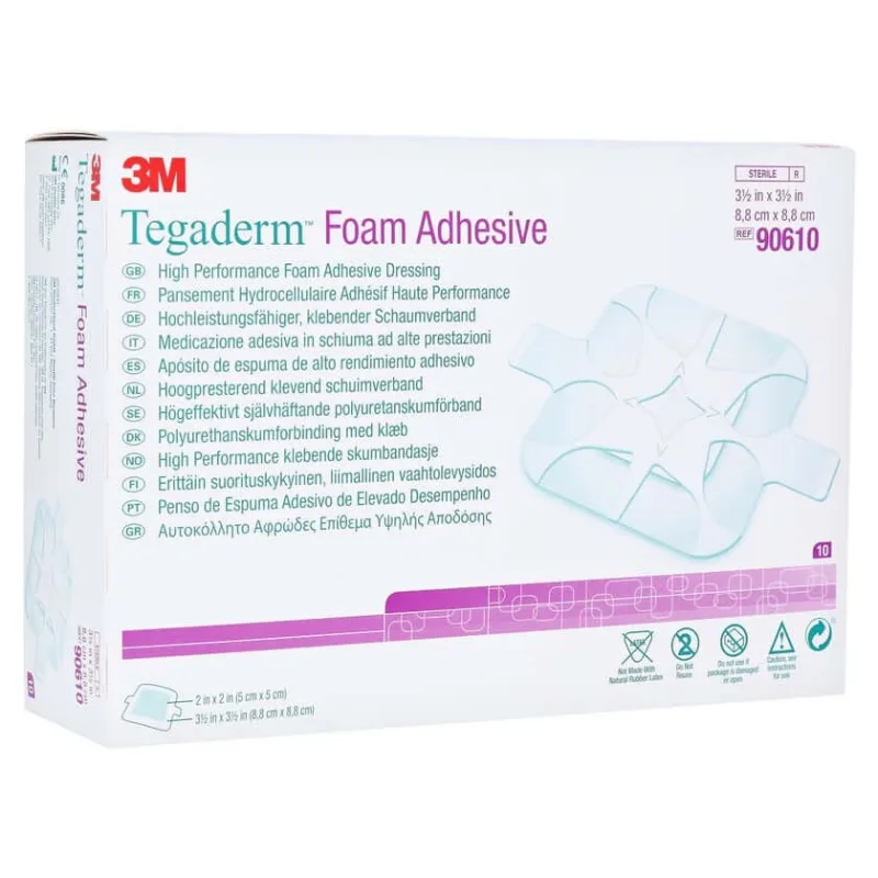 Tegaderm 3M Spumă adezivă 8.8x8.8 cm 906 10 buc. — preț și oferte
