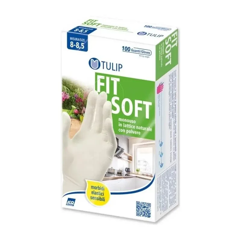 Tulip Fit soft – 100 de mănuși din latex – mărimea L — preț și oferte