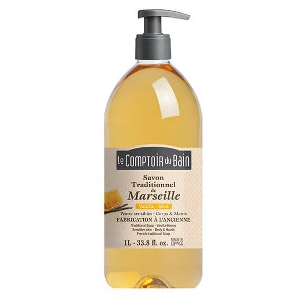 Sapun traditional de Marsilia cu parfum de Vanilie-Miere, 1000 ml, Le Comptoir du Bain — preț și oferte