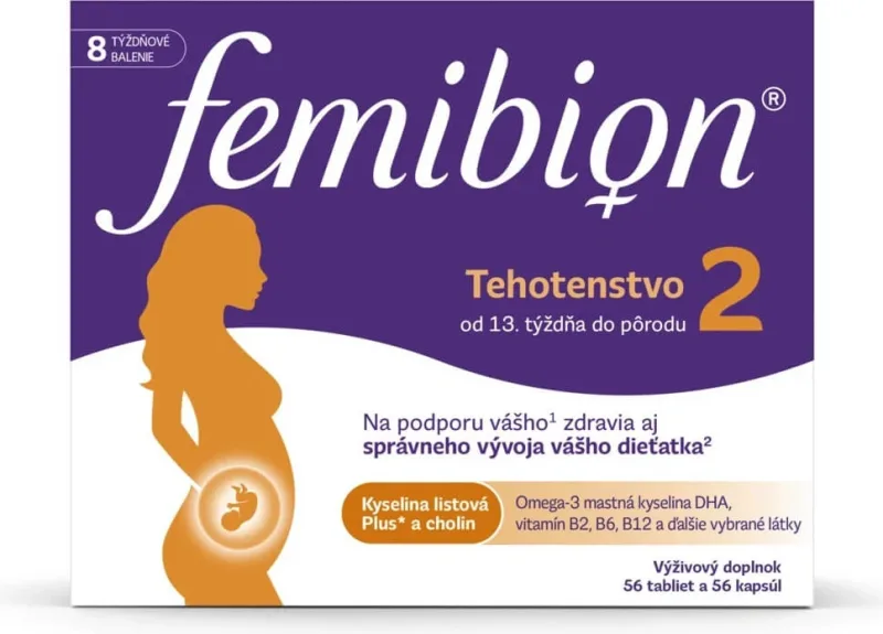 Femibion 2 Sarcina, 56 tbl + 56 cps, supliment alimentar — preț și oferte