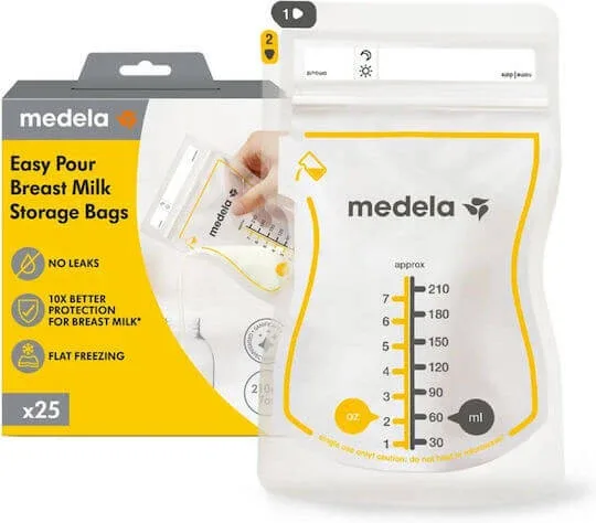 MEDELA Pungi de depozitare a laptelui matern cu turnare ușoară 210ml- 25 bucăți [101046326] — preț și oferte