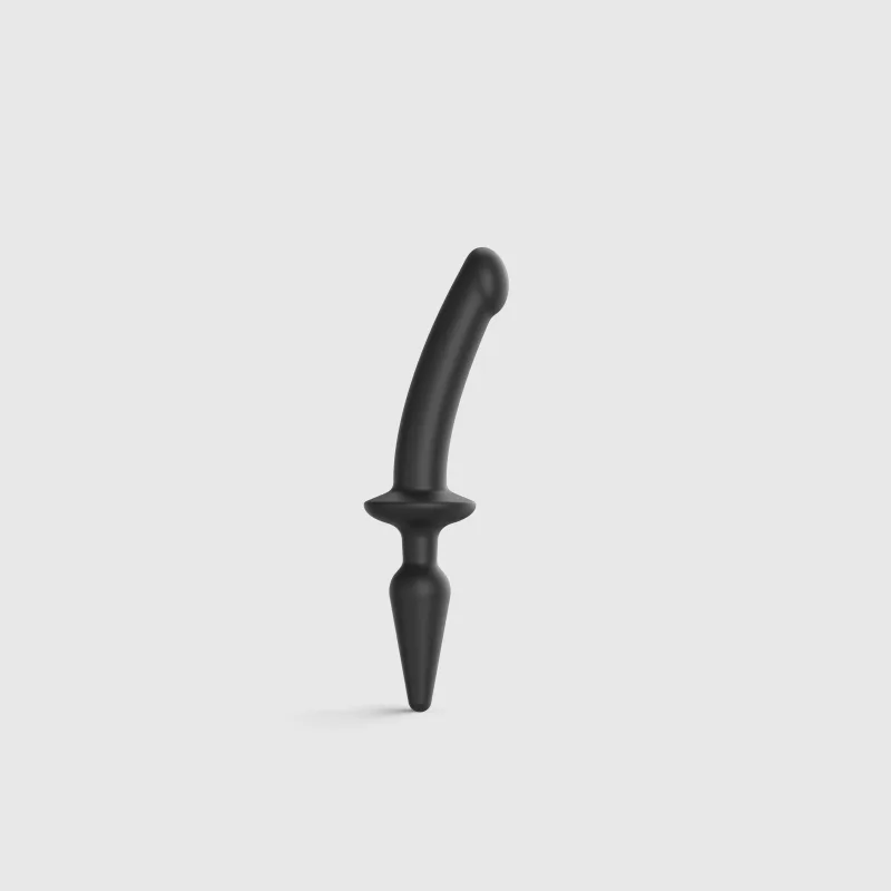 Switch Plug In Dildo mic semi-realist cu Butt Plug - negru — preț și oferte