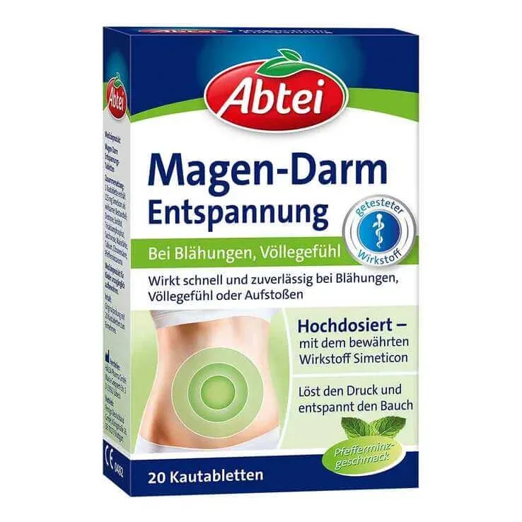Abtei Relaxare gastrointestinală, 20 de comprimate masticabile — preț și oferte