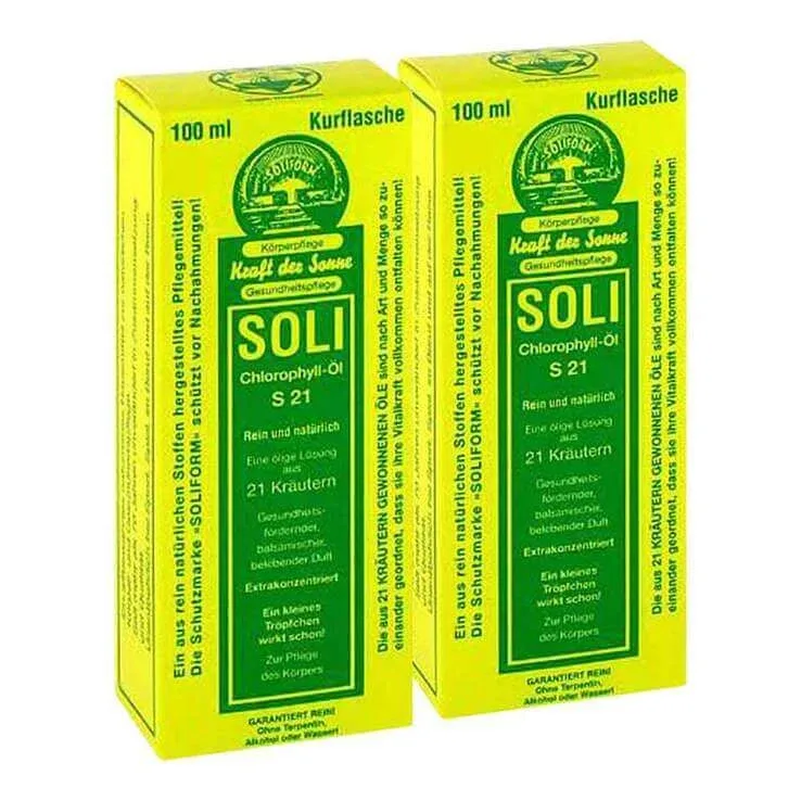Ulei Soli-Chlorophyll S 21, 2 x 100 ml ulei — preț și oferte