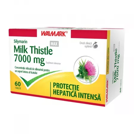Silymarin Milk Thistle MAX 7000 mg, Walmark | 60 comprimate — preț și oferte