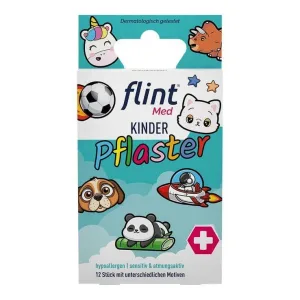 Flint Med Plasturi pentru copii 13x22 mm, hipoalergenici, sensibili, 12 plasturi