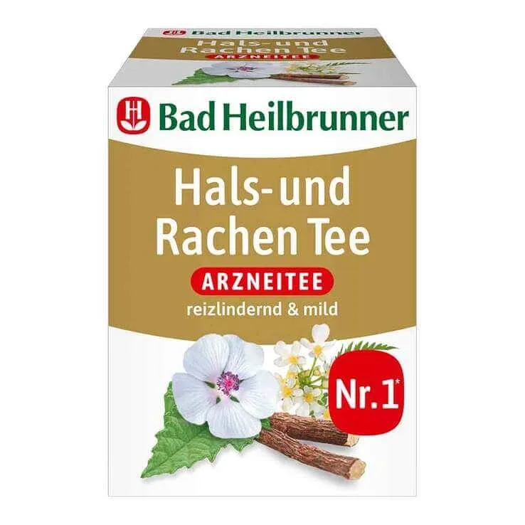 Ceai Bad Heilbrunner pentru gât și faringe, pliculețe filtrante, 8 pliculețe a câte 1,75 g — preț și oferte