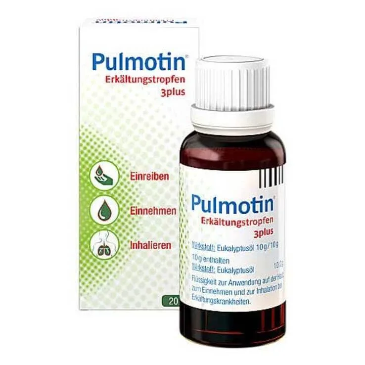 Pulmotin picături pentru răceală 3plus, soluție de 20 ml — preț și oferte