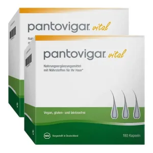 Pantovigar vital – capsule cu substanțe nutritive pentru păr, 2 x 180 de capsule