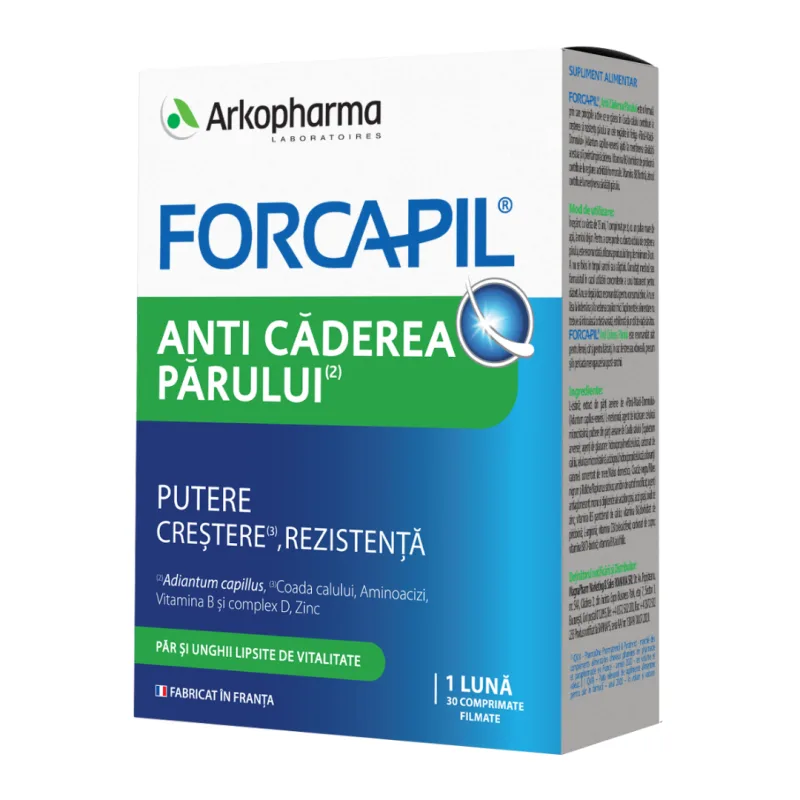 Forcapil anti caderea parului, 30 comprimate, Arkopharma — preț și oferte