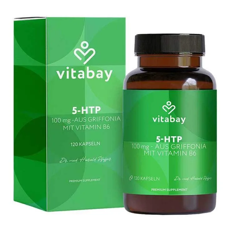Capsule cu 5-HTP 100 mg din Griffonia + vitamina B6, 120 de capsule — preț și oferte