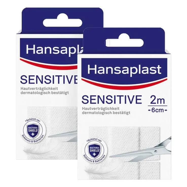 Plasturi Hansaplast Sensitive hipoalergenici, 6 cm x 2 m, 2 bucăți — preț și oferte