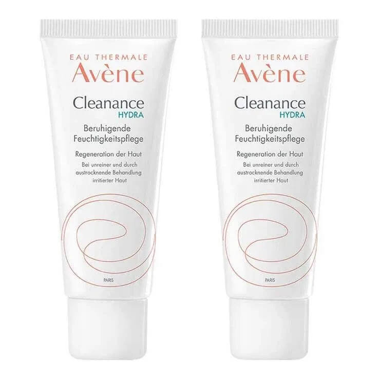 Avene Cleanance Hydra – cremă hidratantă calmantă, 2 x 40 ml — preț și oferte