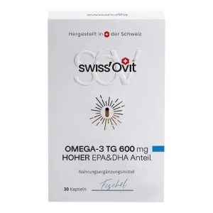 Swissovit Omega-3 TG 600 mg ulei de pește EPA + DHA, capsule, 30 de capsule