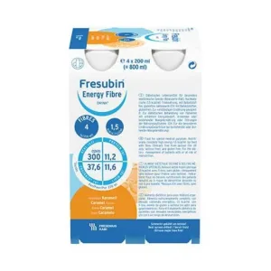 Fresubin Energy Fibre Drink cu aromă de caramel, sticlă de băut, 6 x 4 x 200 ml soluție