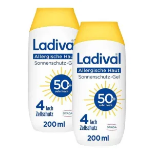 Ladival Gel de protecție solară pentru pielea sensibilă SPF 50+, 2 x 200 ml gel