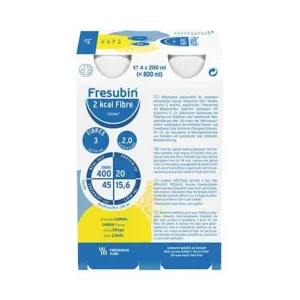 Fresubin 2 kcal cu fibre, băutură cu aromă de lămâie, sticlă de 24 x 200 ml soluție