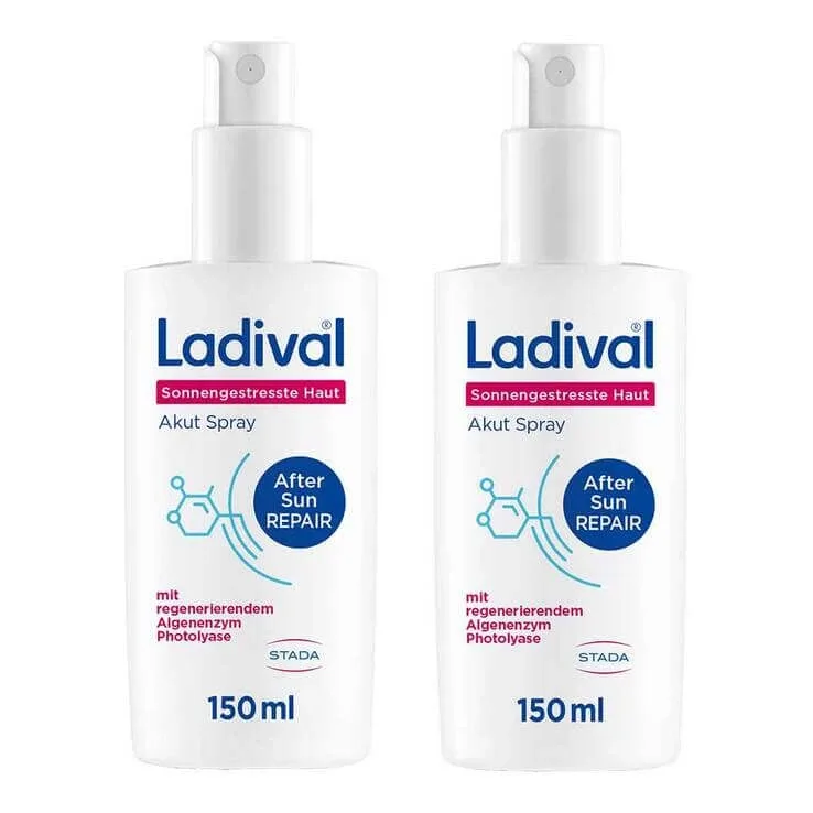 Ladival Spray pentru pielea afectată de soare – tratament de urgență, SPF 50+, 2x150 ml spray — preț și oferte