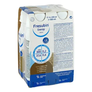 Sticlă pentru băut Fresubin Energy Drink Cappuccino, 4 x 200 ml soluție