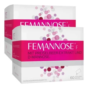 Femannose F Granulat, pliculețe individuale, 2 x 60 bucăți de granulat