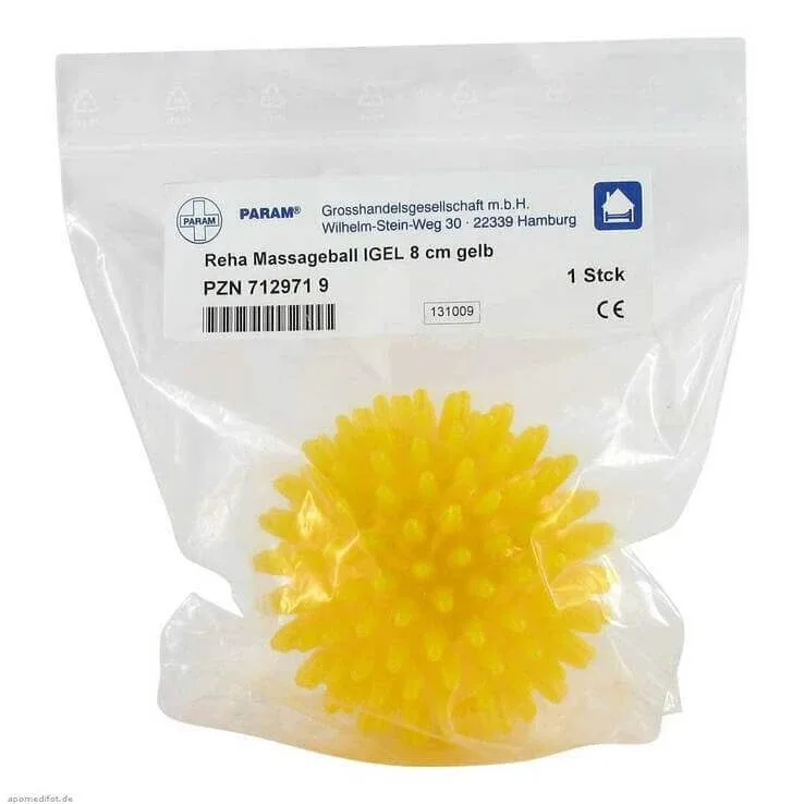 Minge de masaj „Arici” 8 cm, galbenă, 1 buc. n.v. — preț și oferte