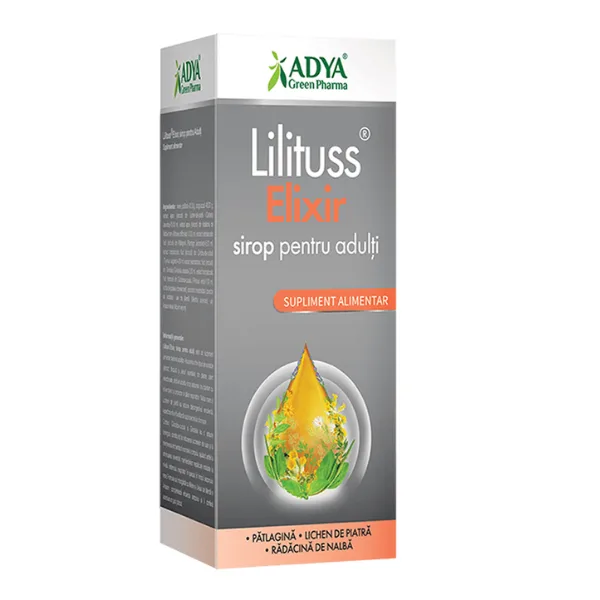 Sirop de tuse pentru adulti Lilituss Elixir, Adya Green Pharma | 200 ml — preț și oferte