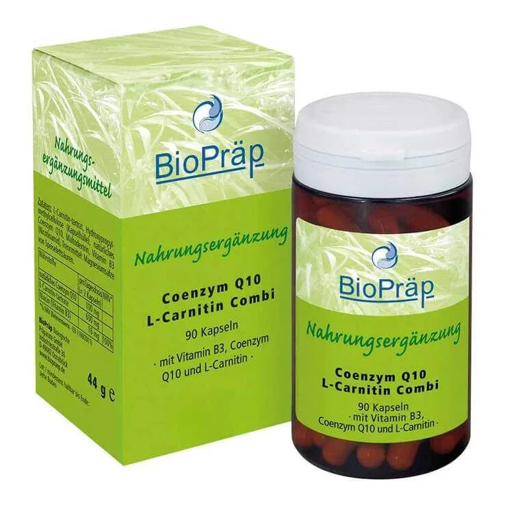 Coenzima Q10 și L-carnitină Combi, capsule de 30 mg + 180 mg, 90 de capsule — preț și oferte
