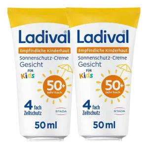 Ladival Cremă pentru pielea sensibilă a copiilor SPF 50+, 2 x 50 ml cremă