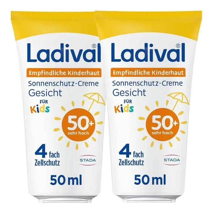 Ladival Cremă pentru pielea sensibilă a copiilor SPF 50+, 2 x 50 ml cremă — preț și oferte