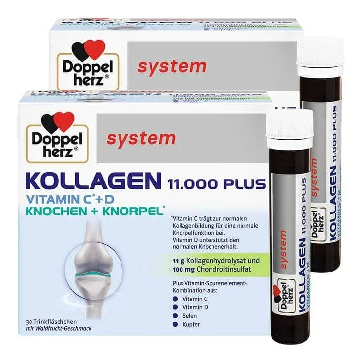 Doppelherz System Colagen 11000 Plus, fiole, 3 x 30 x 25 ml — preț și oferte