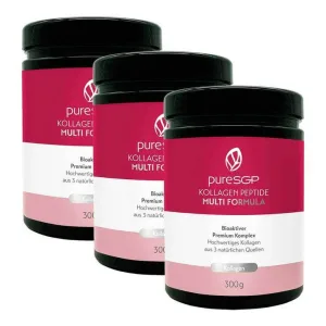 Puresgp Colagen Peptide Multi Formula, pulbere, 3 x 300 g pulbere