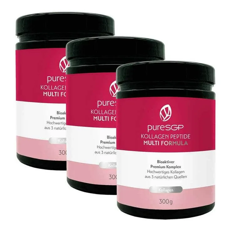 Puresgp Colagen Peptide Multi Formula, pulbere, 3 x 300 g pulbere — preț și oferte