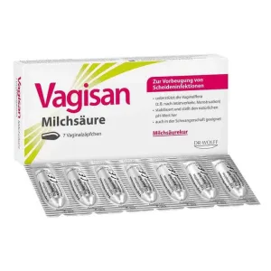 Supozitoare vaginale Vagisan cu acid lactic, 7 bucăți