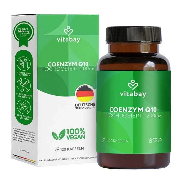 Complex de coenzima Q10 și ubichinonă, 200 mg, capsule vegane, 120 de capsule — preț și oferte