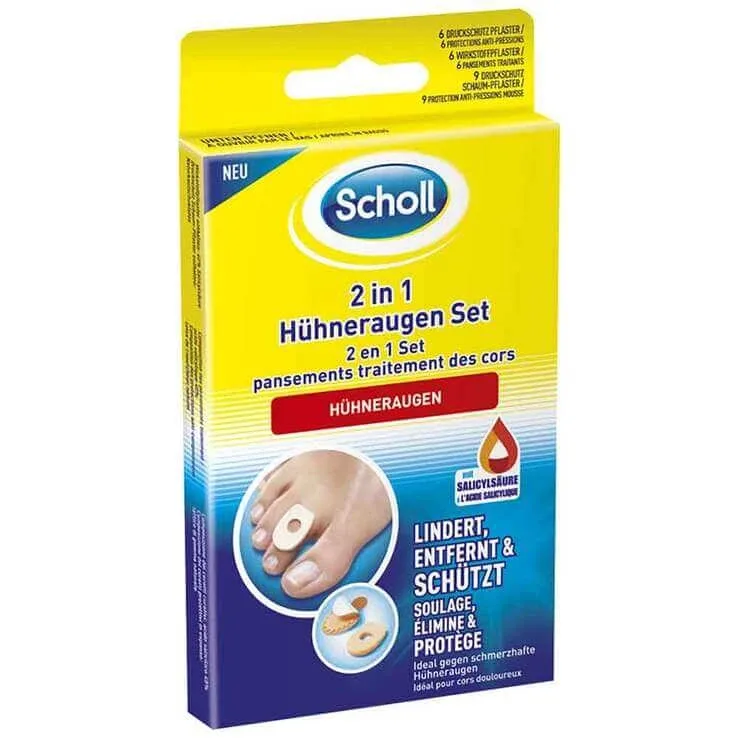 Set Scholl 2 în 1 pentru bătături, 1 pachet de plasturi — preț și oferte