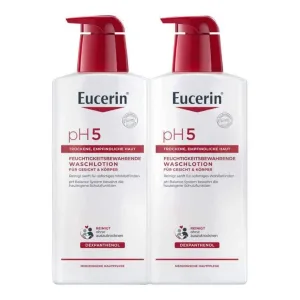 Eucerin pH5 Loțiune de spălare pentru pielea sensibilă, 2x750 ml gel de duș