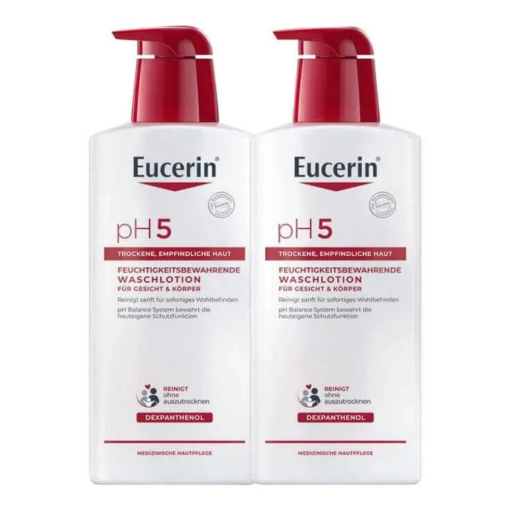 Eucerin pH5 Loțiune de spălare pentru pielea sensibilă, 2x750 ml gel de duș — preț și oferte