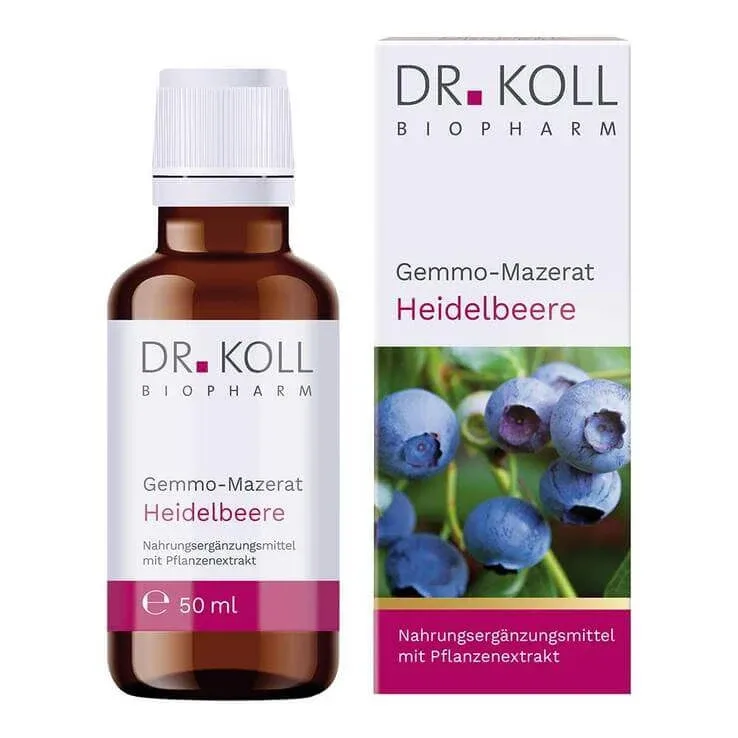 Macerat gemmofit de afine Dr. Koll (Vaccinium Myrtillus), picături, 50 ml picături — preț și oferte