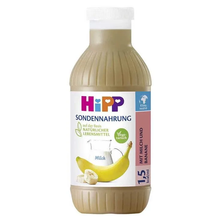 Hipp Aliment pentru sondă cu lapte și banane, cu conținut ridicat de calorii, 500 ml lichid — preț și oferte